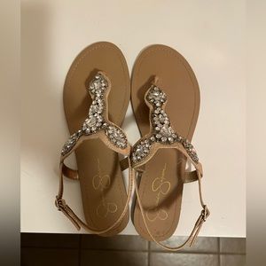 Jessica Simpson “JO Bailey” flats. Tan flat with gems through. Very comfortable